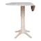 International Concepts Round 42 in Rd Dual Drop Leaf Pedestal Table, 42.3 inH, Unfinished, Ready to Finish, 42 in W, 42 in L K-42DPT-27B-6B-2 - alternate 3